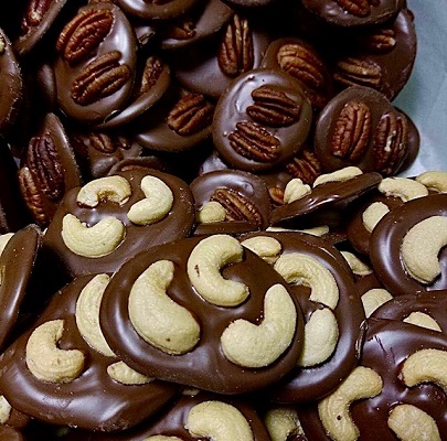 Chocolate  Cashews  and  Chocolate Walnuts